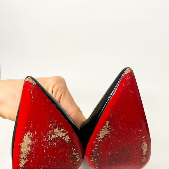 Christian Louboutin So Kate Patent Black 120mm Heels Authentic 38 - Picture 10 of 13